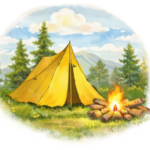 Дети на природе в летнем лагере Metsämäki Lomat в Финляндии